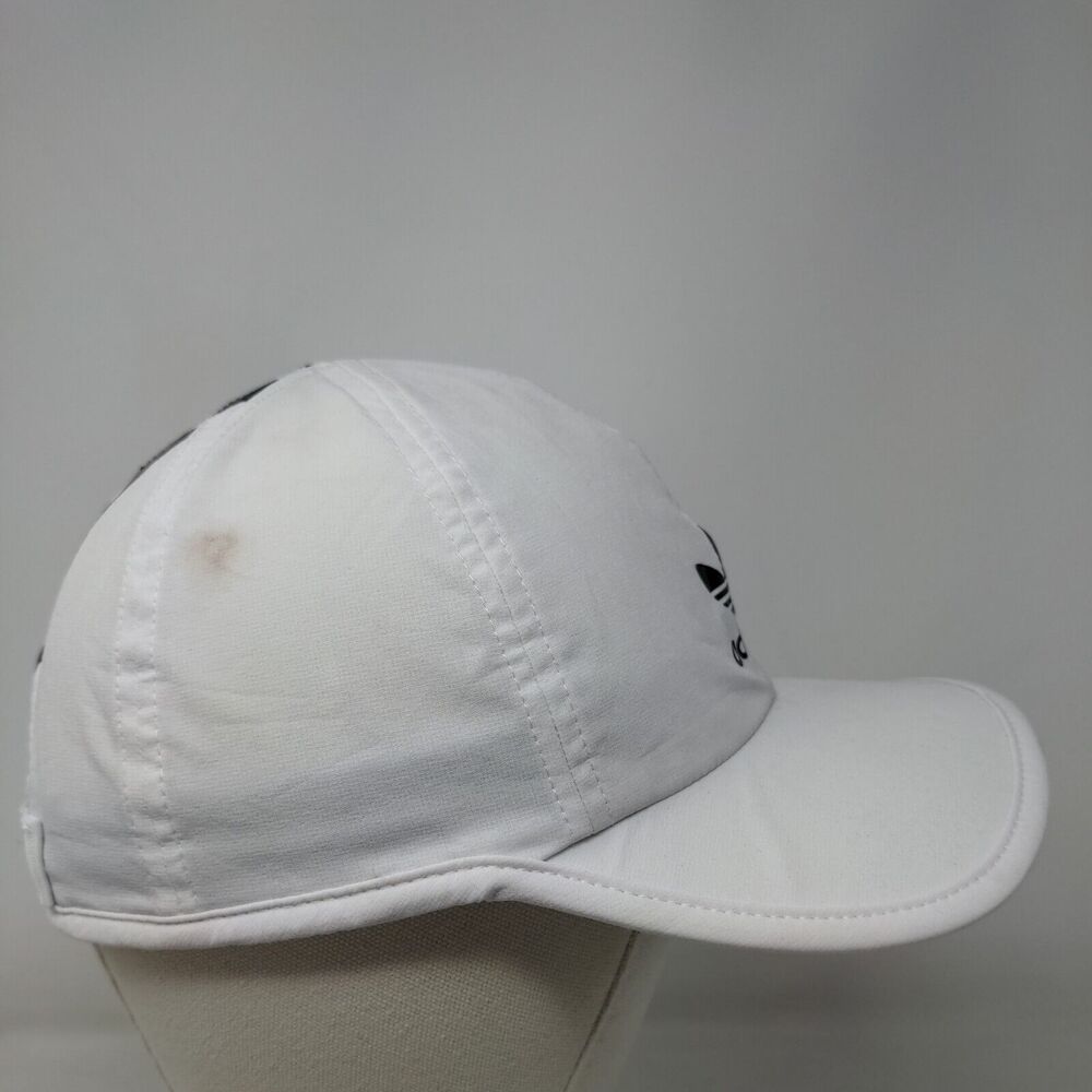 Adidas Men's Strapback Hat White Graphic Trefoil Logo Polyester Blend - Picture 4 of 8